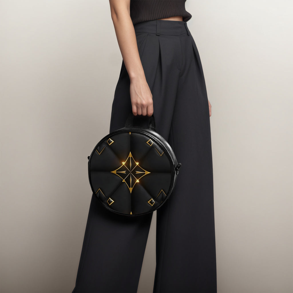 Noir Orbit Mini Backpack – Art Deco Capsule | Aura Regalia-AURA REGALIA 