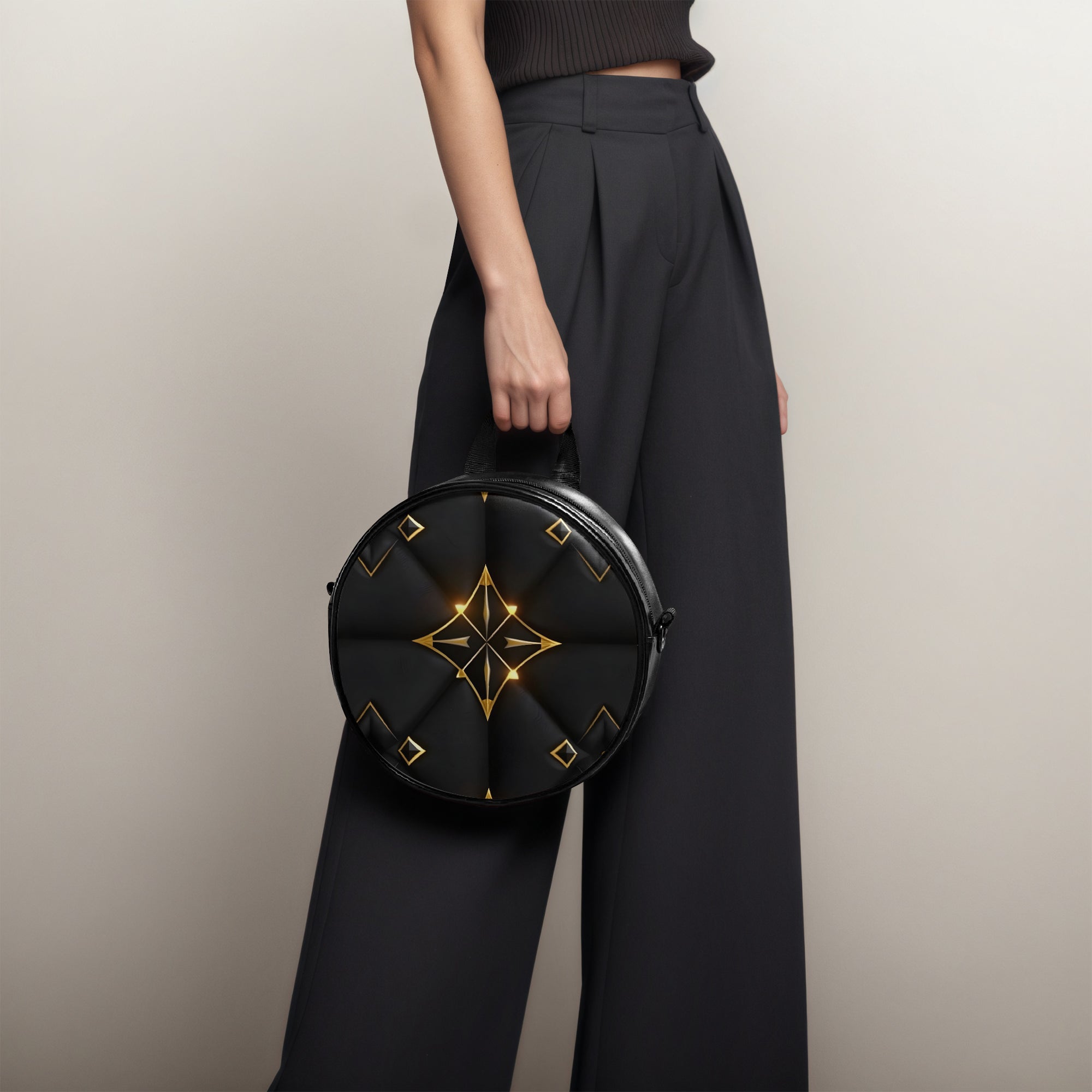 Noir Orbit Mini Backpack – Art Deco Capsule | Aura Regalia-AURA REGALIA 