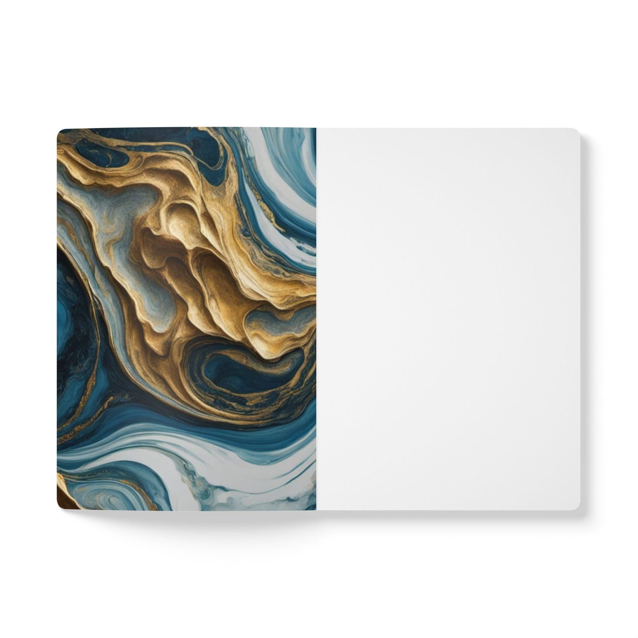 Teal Gold Floral Swirl Journal