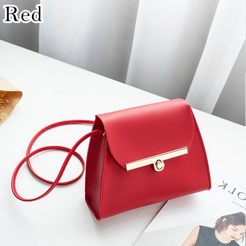 Women Fashion PU Leather Shoulder Small Flap Crossbody Handbags Top Handle Tote  Messenger Bags-AURA REGALIA 