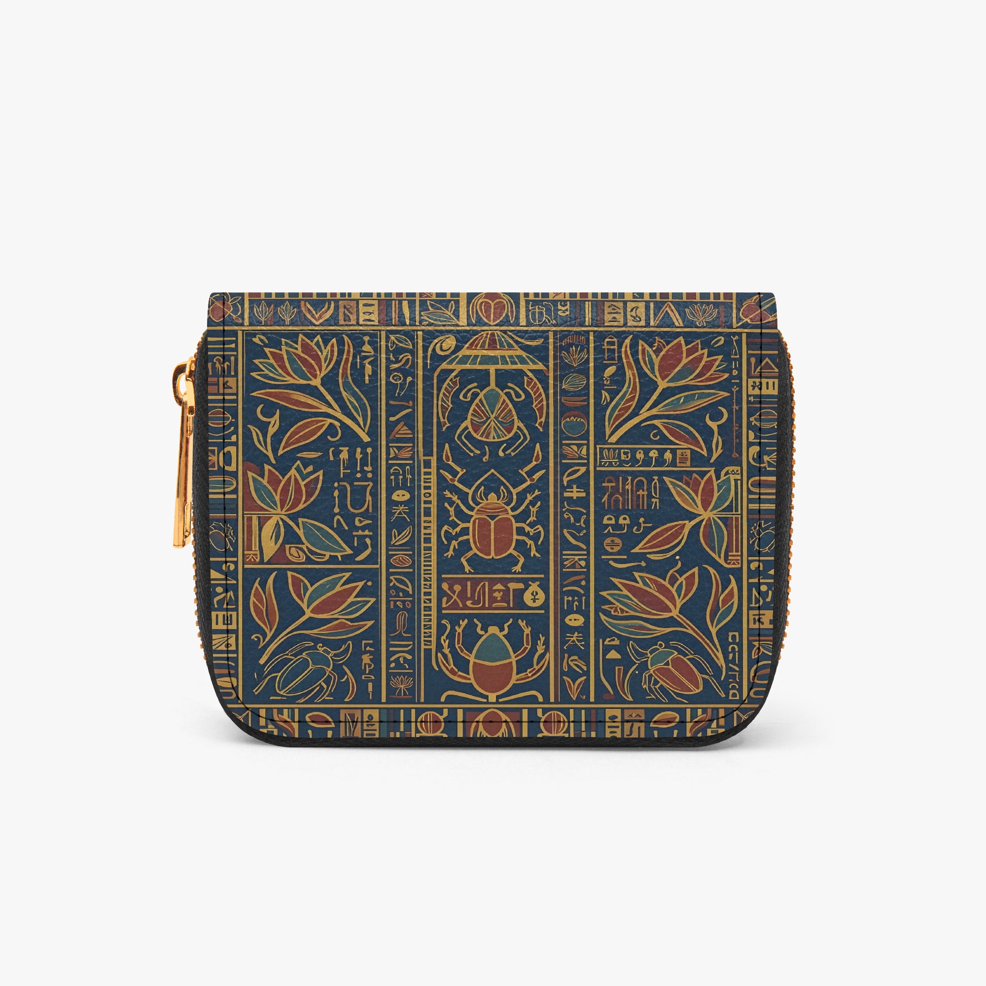 Cleopatra Bifold Zipper Wallet | Aura Regalia-AURA REGALIA 