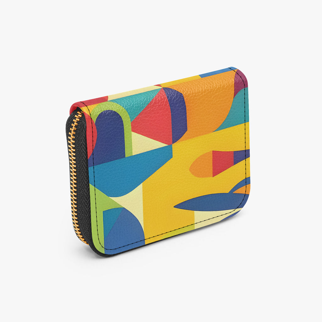 Bright Colors Bifold Zipper Wallet | Aura Regalia-AURA REGALIA 