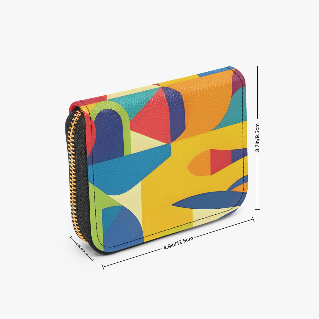 Bright Colors Bifold Zipper Wallet | Aura Regalia-AURA REGALIA 