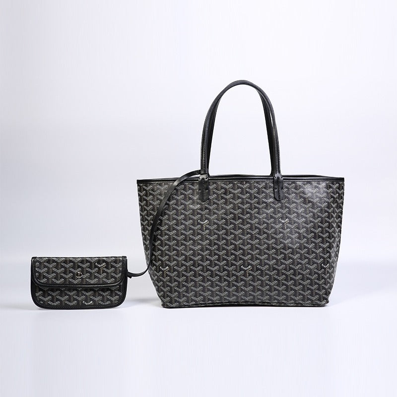 New Dog Tooth Bag Stars Same European and American Women's Bag Handheld One Shoulder Large Capacity Tote Mother and Child Bag Shopping Bag