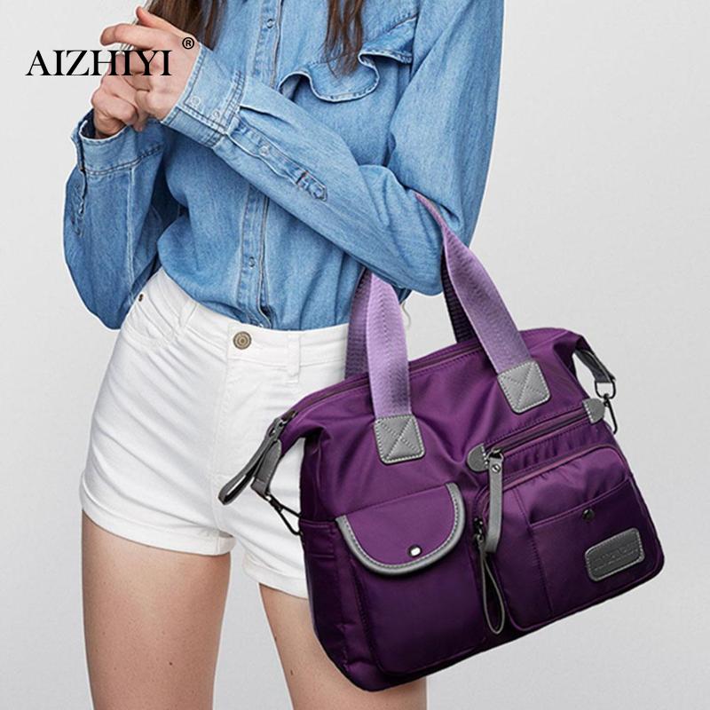 Multiuse Women Waterproof Handbag Nylon Tote Fashion Messenger Crossbody Bags for Women Top-Handle Shoulder Purse Travel Bag-AURA REGALIA 