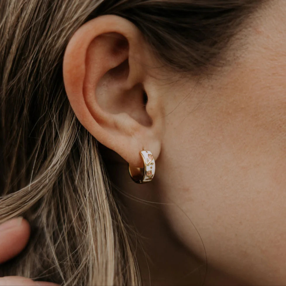 Eloise Tea Cup Hoops-AURA REGALIA 