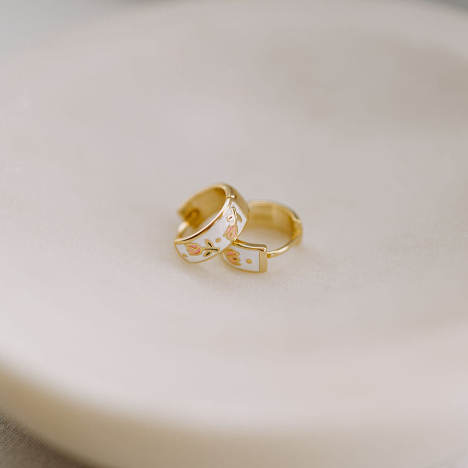 Eloise Tea Cup Hoops-AURA REGALIA 