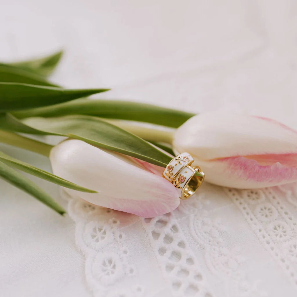 Eloise Tea Cup Hoops-AURA REGALIA 