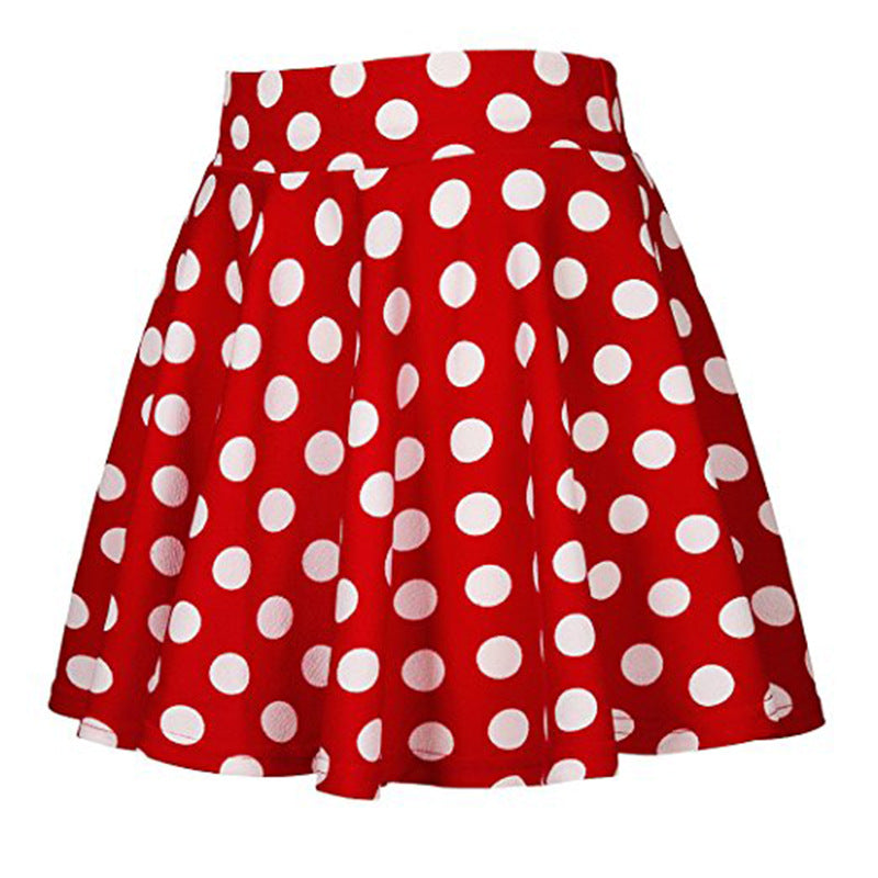 Summer Polka Dot Mini Skirt-AURA REGALIA 