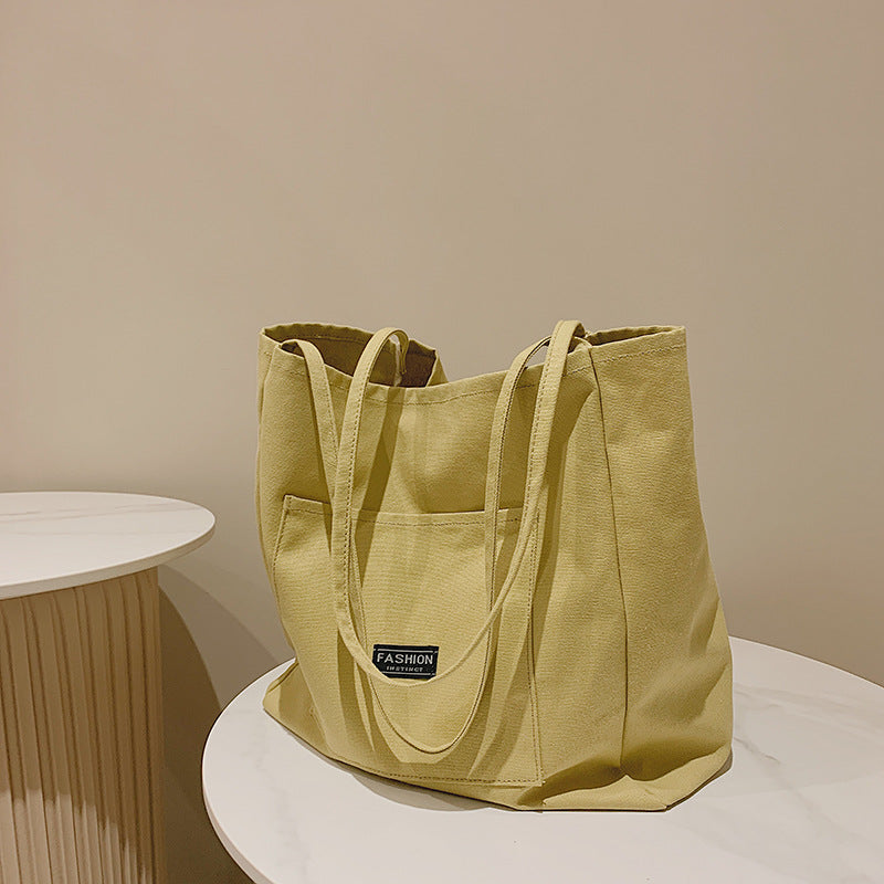 Casual Canvas Bag Women's New Trendy Fashion Tote Bag Wild Ins Large Capacity Shopping Bag