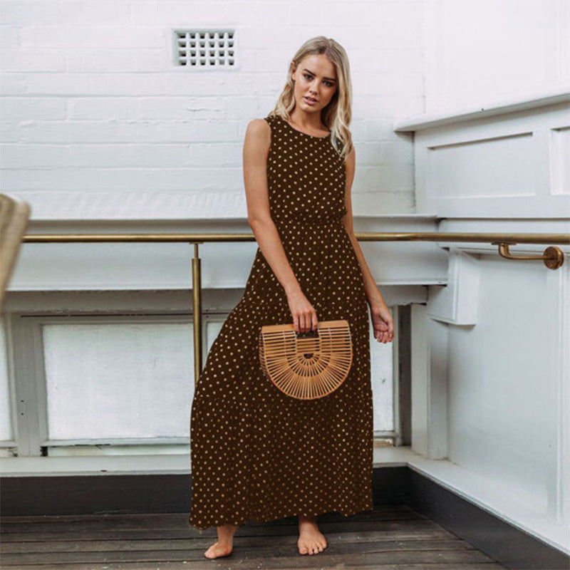 Explosion polka dot button jumpsuit-AURA REGALIA 
