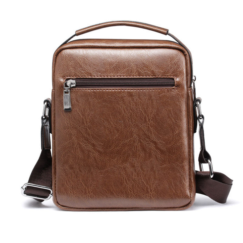 Casual Men Shoulder Bag Vintage Crossbody Bags High Quality Male Bag PU Leather Handbag Capacity Men Messenger Bags Tote Bag-AURA REGALIA 