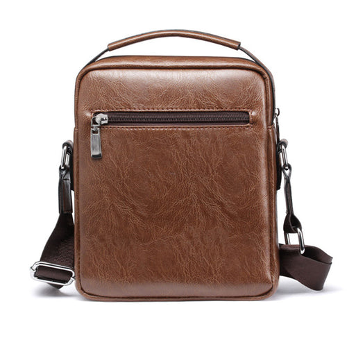 Casual Men Shoulder Bag Vintage Crossbody Bags High Quality Male Bag PU Leather Handbag Capacity Men Messenger Bags Tote Bag-AURA REGALIA 