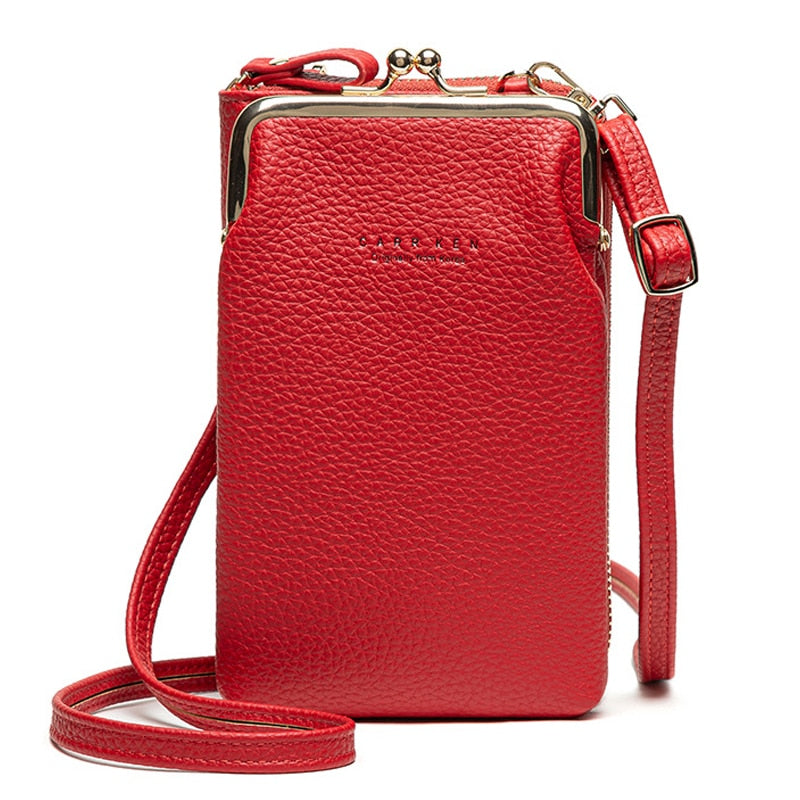 High Quality Phone Bag PU Leather Large Capacity Travel Portable Shoulder Bag Brand Ladies Crossbody Bag Fashion Messenger Bag-AURA REGALIA 
