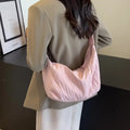 Pleated Dumpling Crossbody Bag-AURA REGALIA 