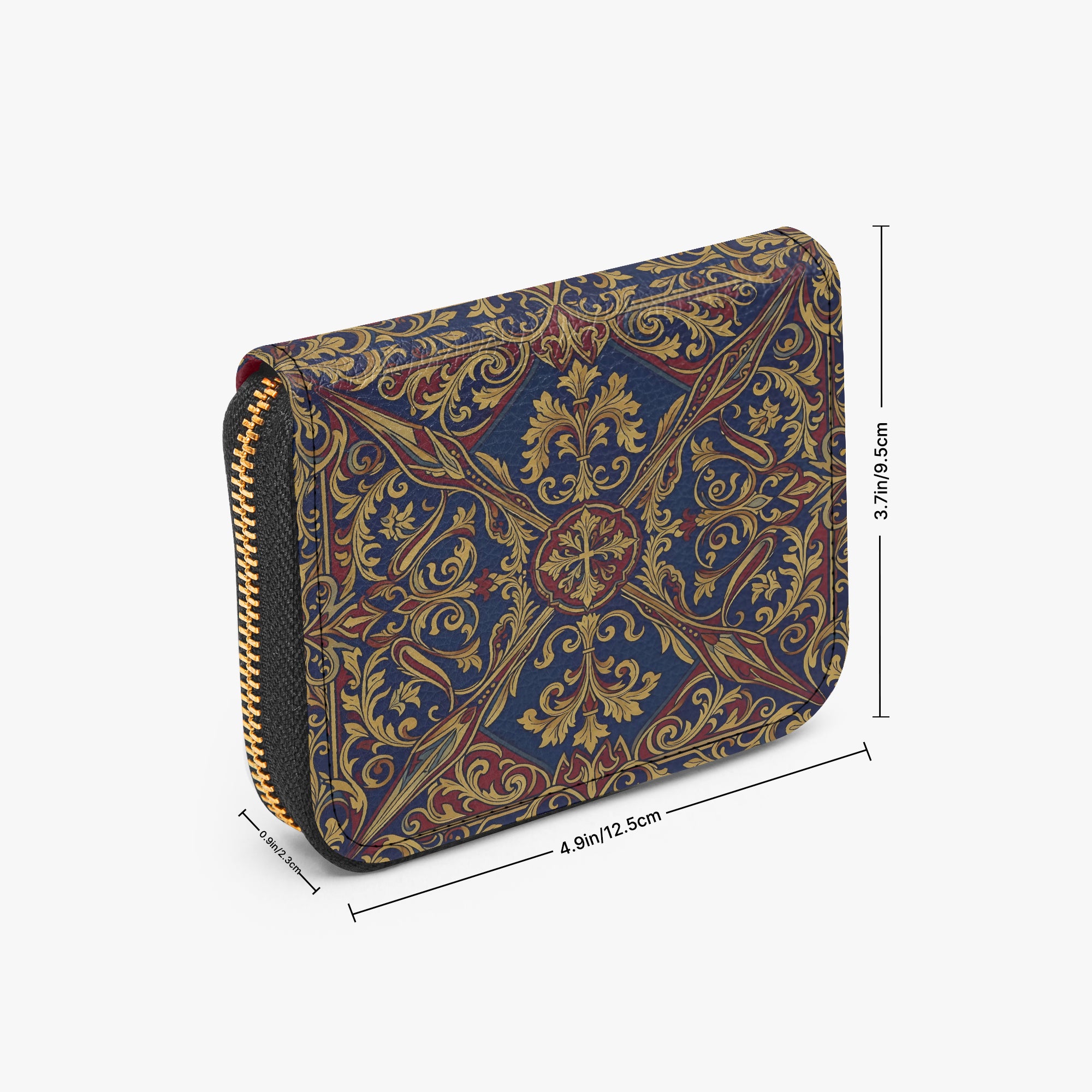 Catherine The Great Bifold Zipper Wallet | Aura Regalia-AURA REGALIA 