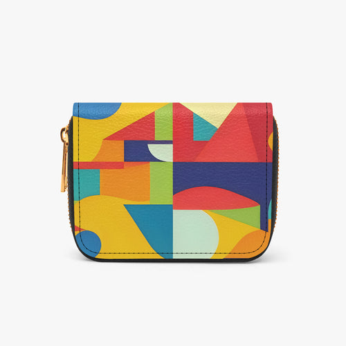 Bright Colors Bifold Zipper Wallet | Aura Regalia-AURA REGALIA 