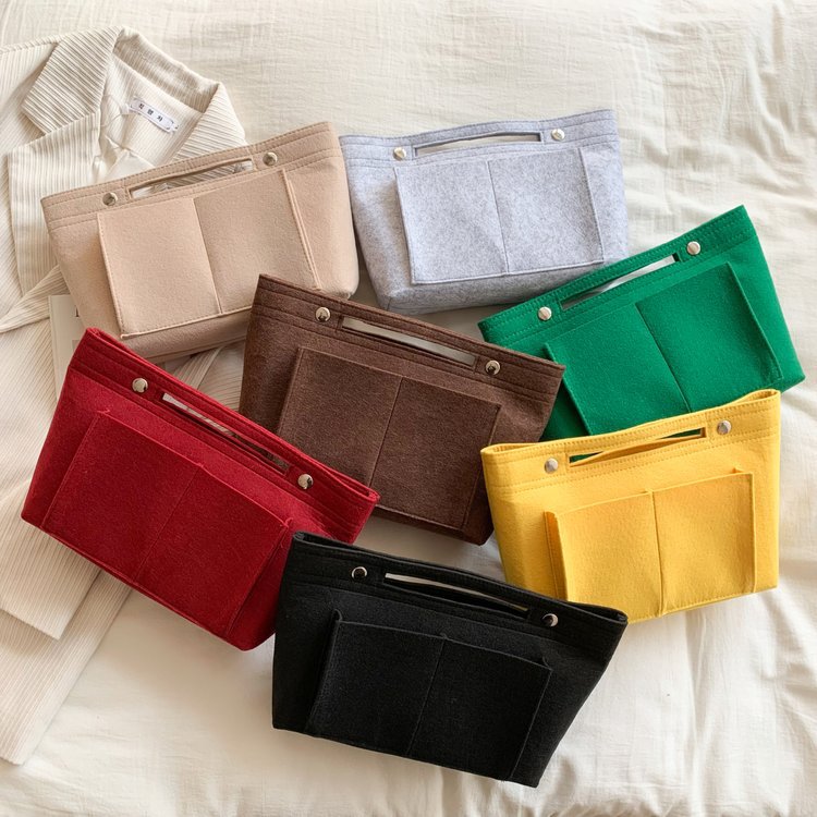 Large Capacity Hand Held Felt Women's Bag Hand Bag Lazy Cosmetic Bag Travel Storage Bag Girl Large Bag-AURA REGALIA 