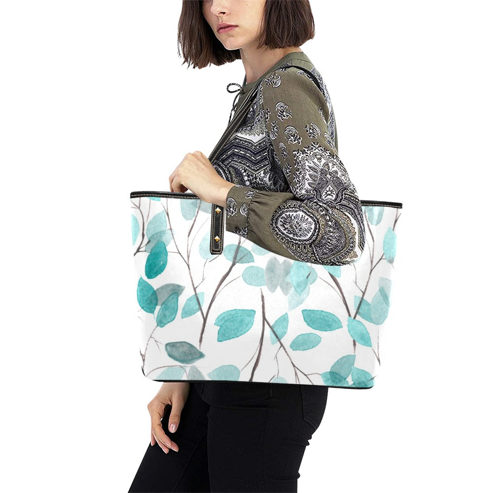PU Leather Tote Bag-AURA REGALIA 