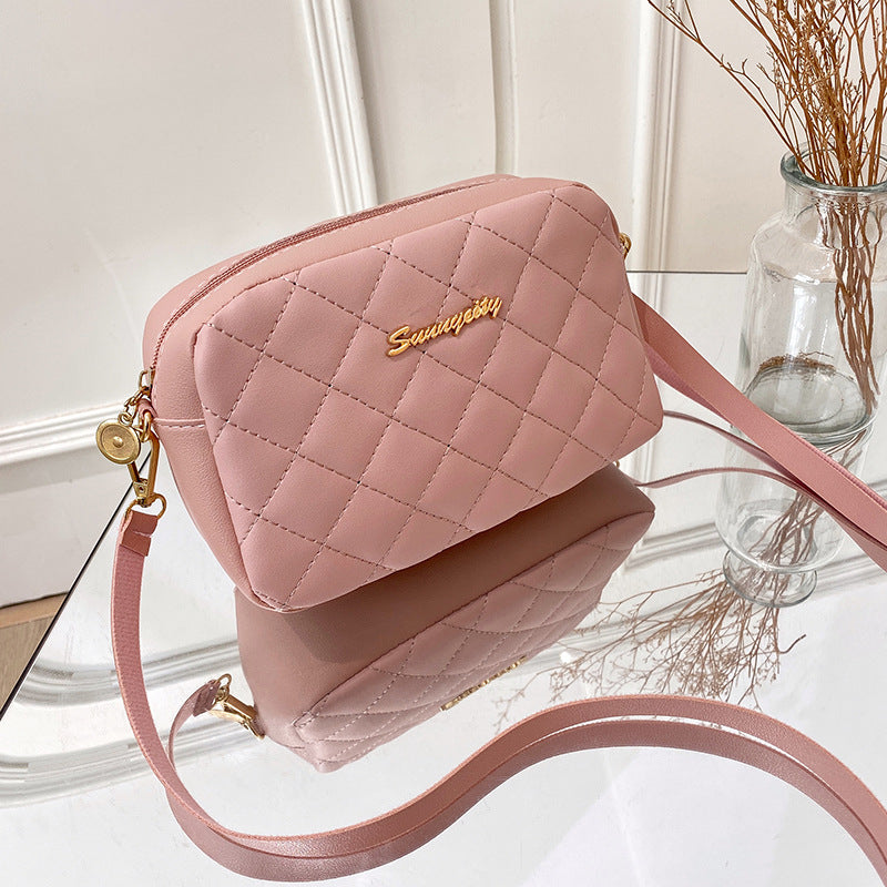 New Fashion Rhombus Women's Bag Simple Small Square Bag Shoulder Messenger Bag Mobile Phone Bag-AURA REGALIA 