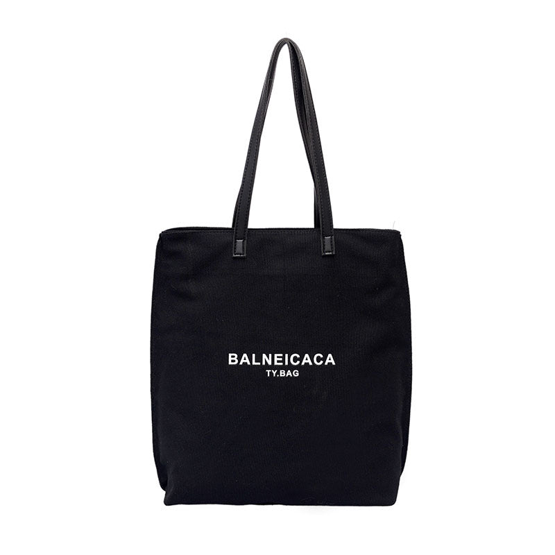 New Bag Autumn And Winter New Trendy Student Class Large Capacity Shoulder Bag Canvas Hand Tote Bag-AURA REGALIA 