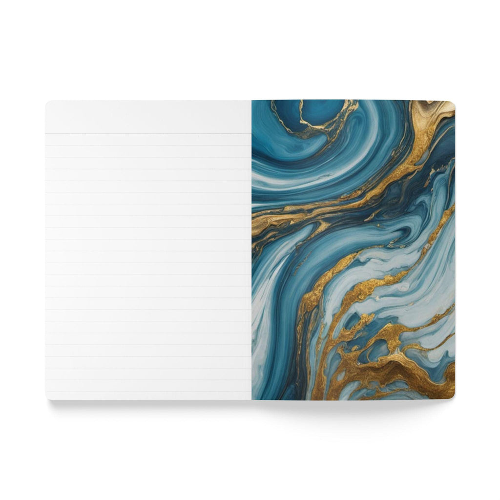 Teal Gold Floral Swirl Journal