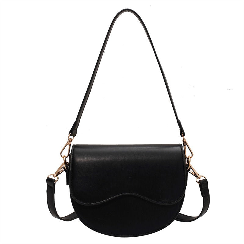 Vintage Small Bag New Fashion Versatile Autumn and Winter One Shoulder Crossbody Bag Small Women's Bag Underarm Saddle Bag-AURA REGALIA 