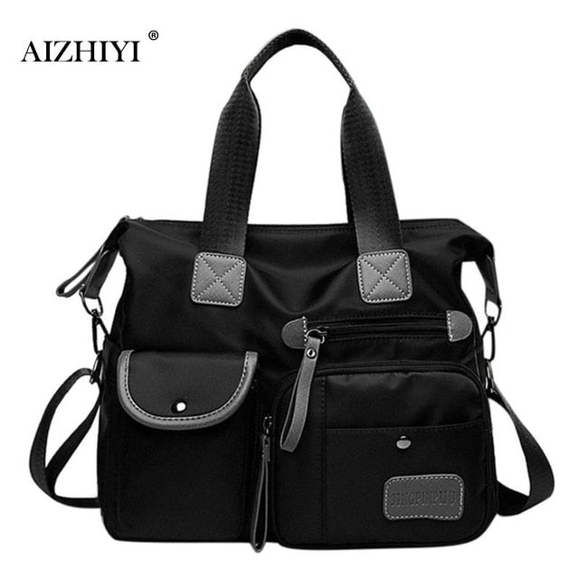 Multiuse Women Waterproof Handbag Nylon Tote Fashion Messenger Crossbody Bags for Women Top-Handle Shoulder Purse Travel Bag-AURA REGALIA 