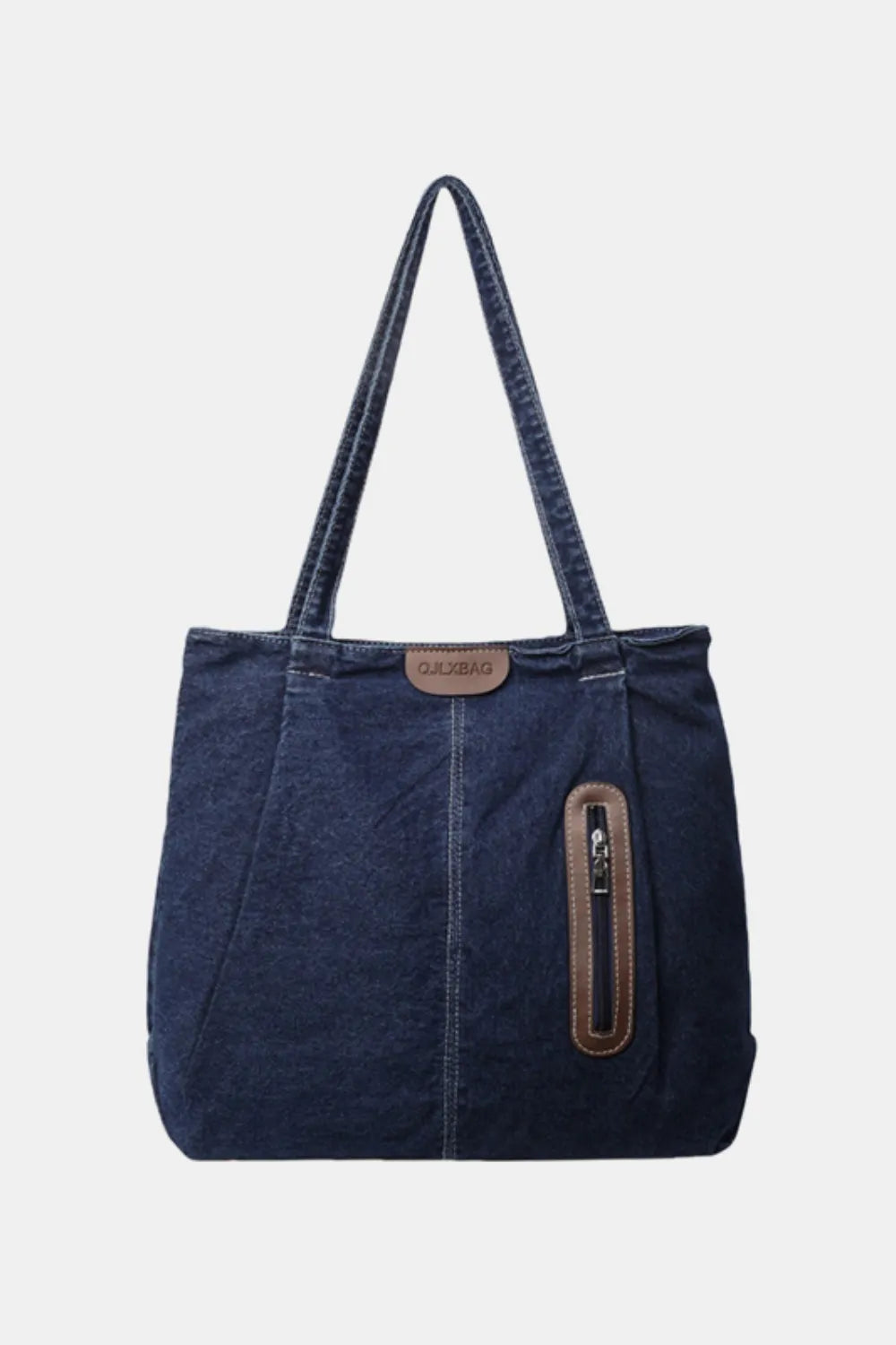 Medium Denim Tote Bag-AURA REGALIA 