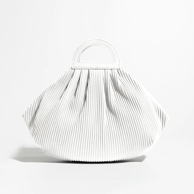 Pleated Dumpling Top Handle Purse