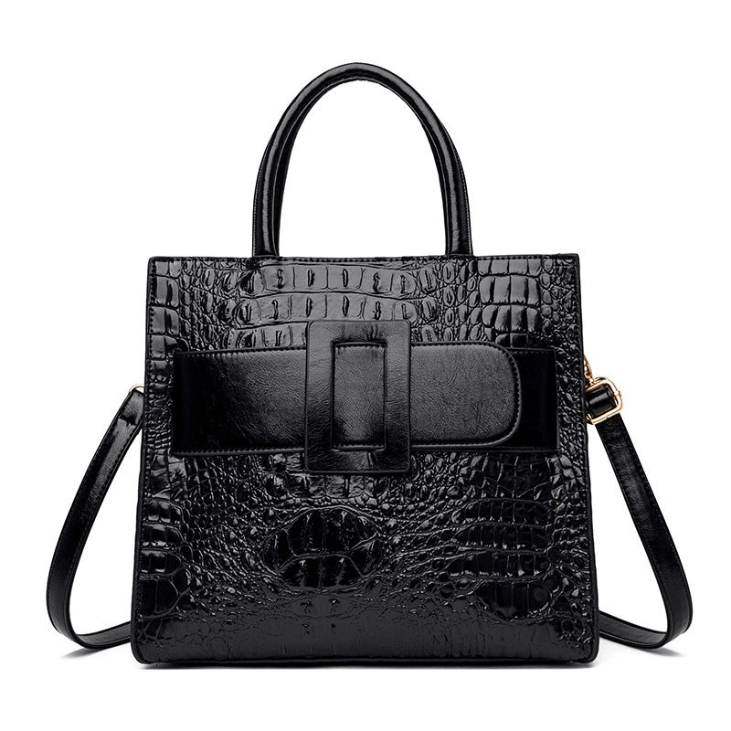PU Women's Bag Crocodile Vintage Handbag New High end Women's Bag Single Shoulder Crossbody Tote Bag
