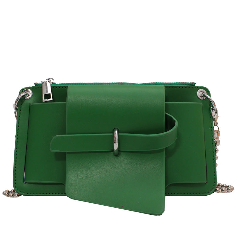 Summer New Women's Bag Trend Line Shoulder Bag New Fashion PU Mobile Phone Bag Motorcycle Bag Coin Purse Bag-AURA REGALIA 