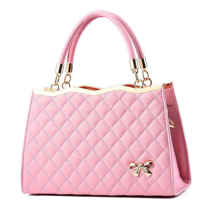 Embroidered Lingge Women's Handbag Foreign Trade Large Bag Single Shoulder Crossbody Bag