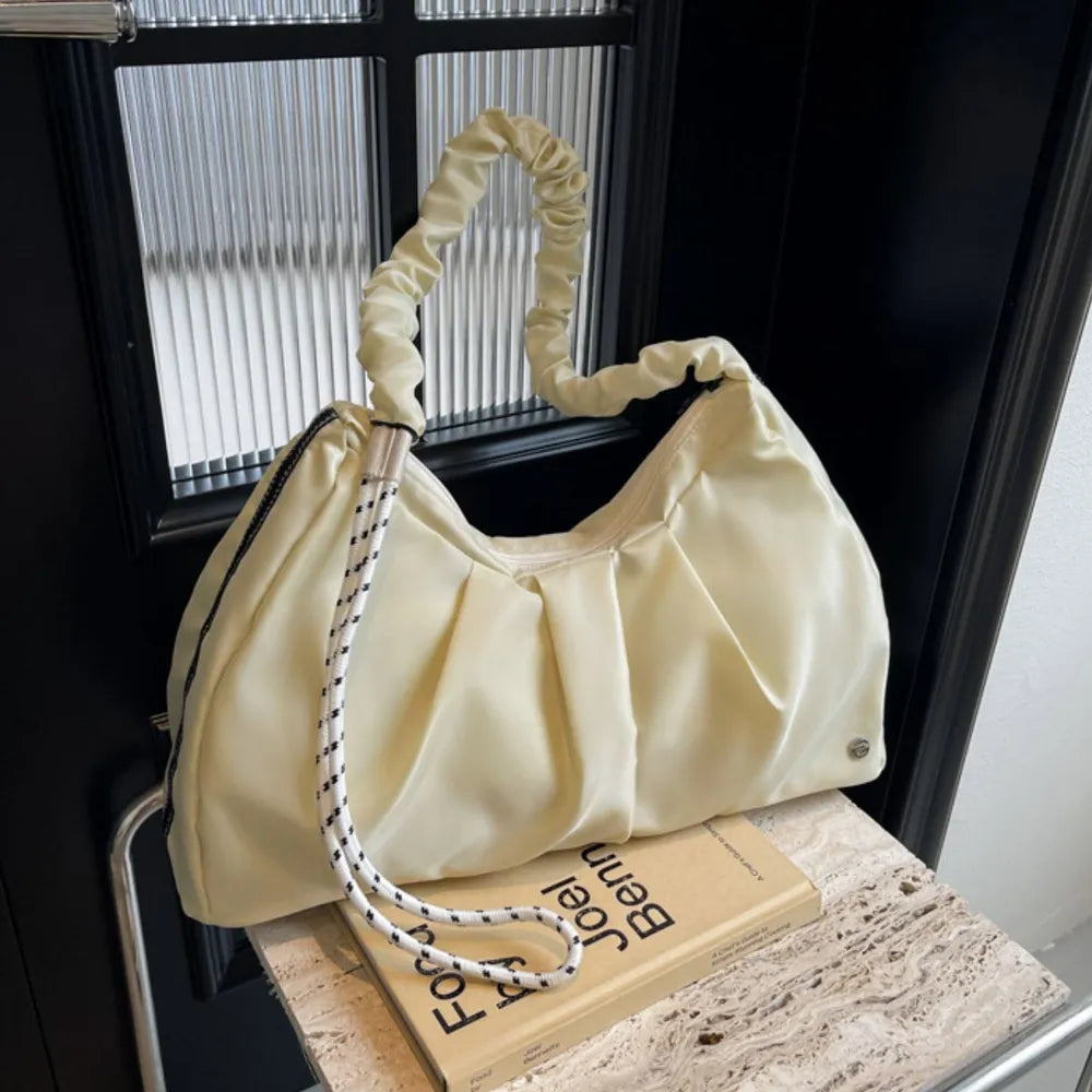 Ruched Large Tote Bag-AURA REGALIA 