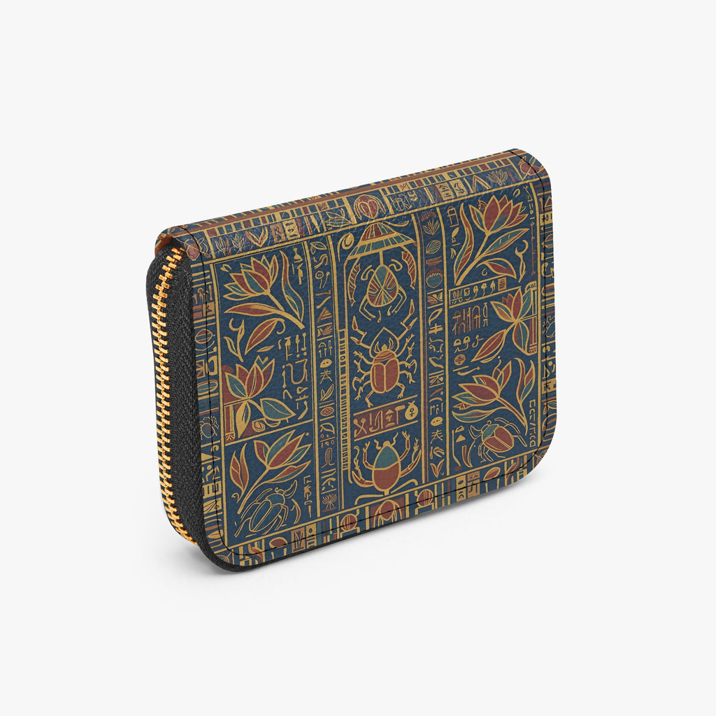 Cleopatra Bifold Zipper Wallet | Aura Regalia-AURA REGALIA 