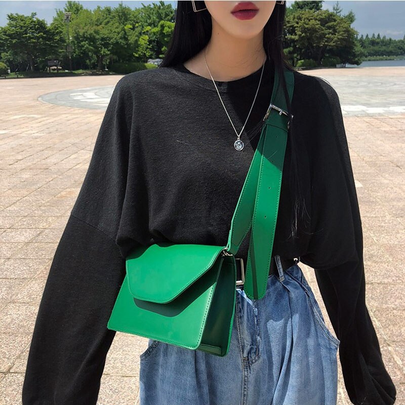 RanHuang New Arrive Women Pu Leather Shoulder Bags Girls Brief Flap Women's Casual Messenger Bags Crossbody Bags-AURA REGALIA 