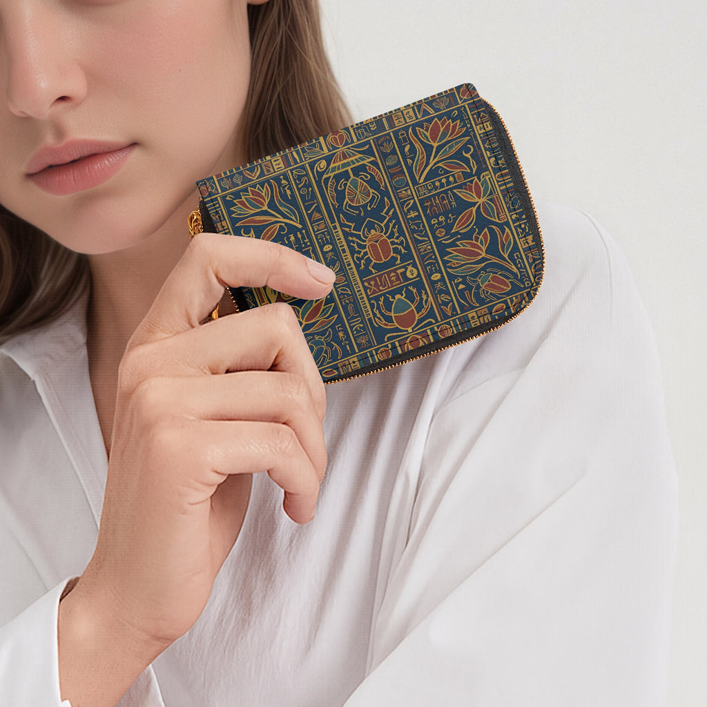 Cleopatra Bifold Zipper Wallet | Aura Regalia-AURA REGALIA 