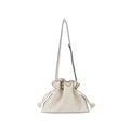 New Leather Women's Bag Fashion Simple Small Fortune Bag One Shoulder Crossbody Bucket Bag Leather Drawstring Small Bag