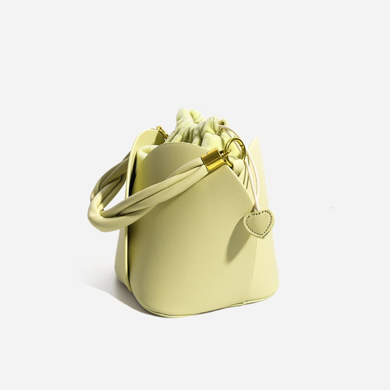 Bucket bag, petal single shoulder bag, woven feel handbag, crossbody bag for women-AURA REGALIA 