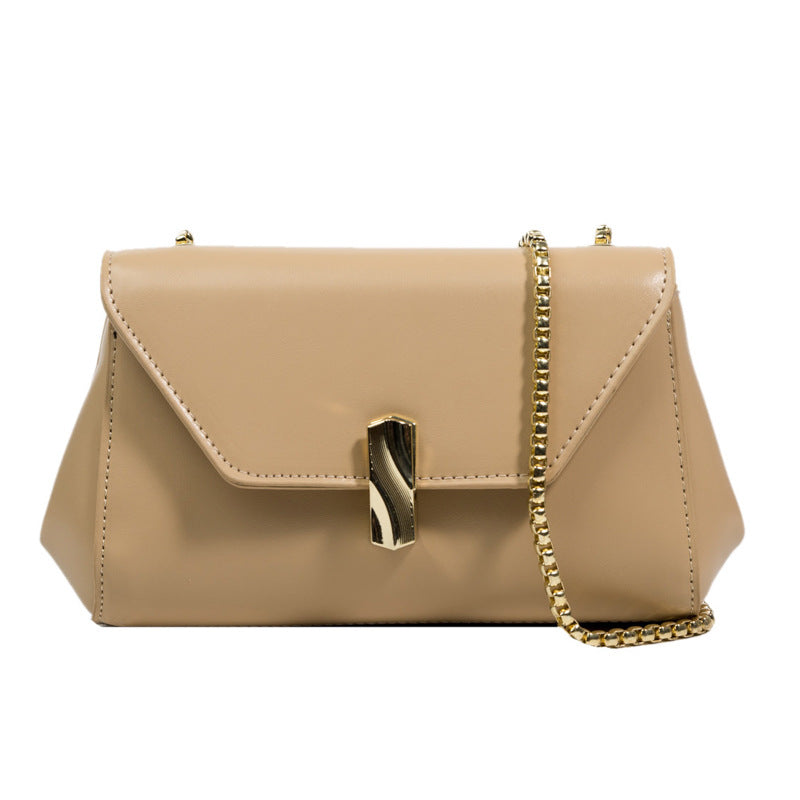Fashion Small Fresh Women's Bag New Snake Bone Chain Bag Summer Shoulder Bag Lock Messenger Bag-AURA REGALIA 