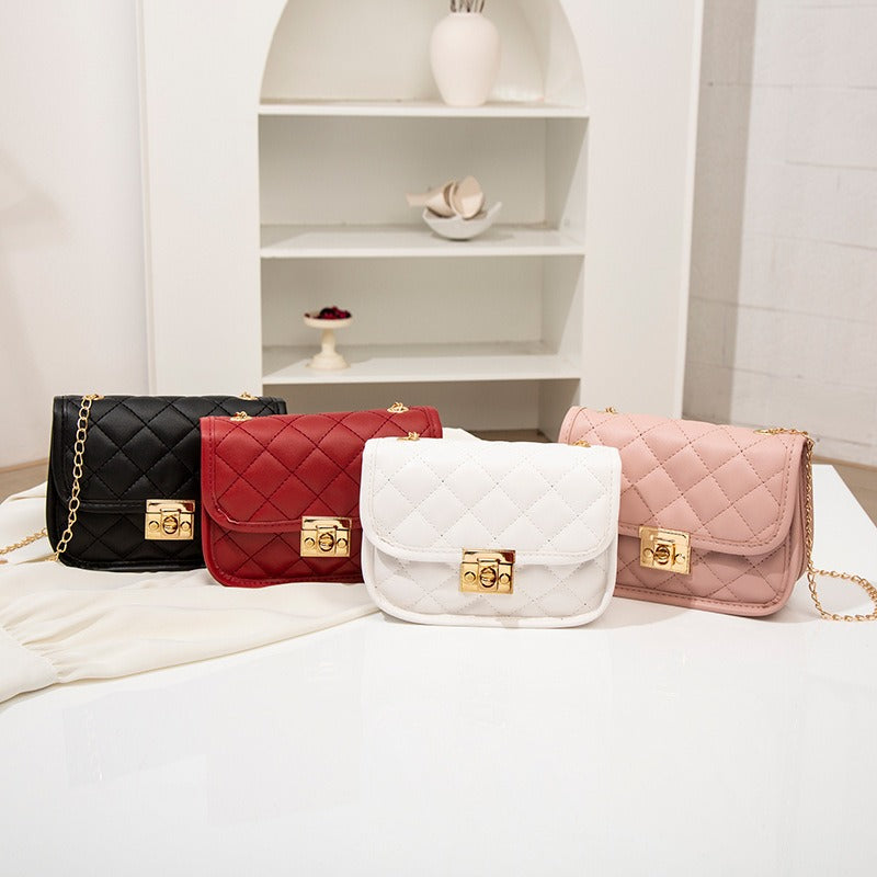 New Embroidered Bag Ladies Bags Trendy Womens Bag Womens Small Square Bag Fashion Chain Bag-AURA REGALIA 