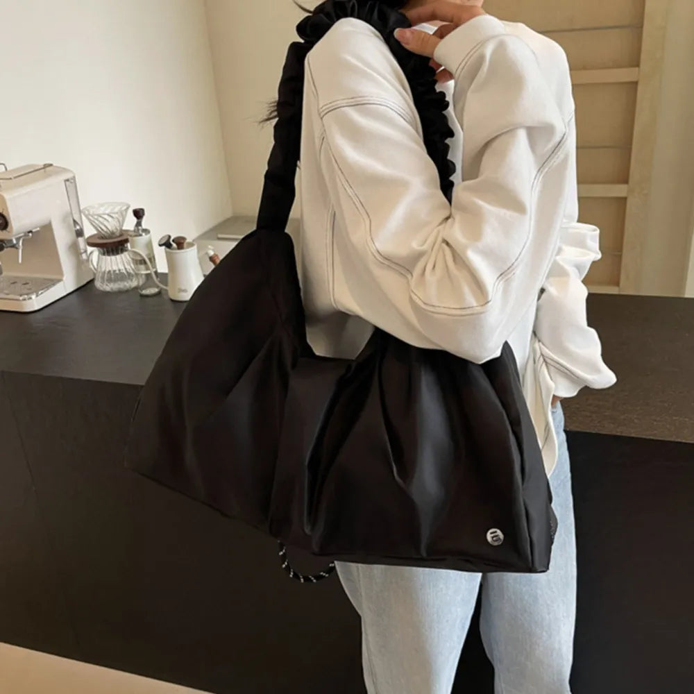 Ruched Large Tote Bag-AURA REGALIA 