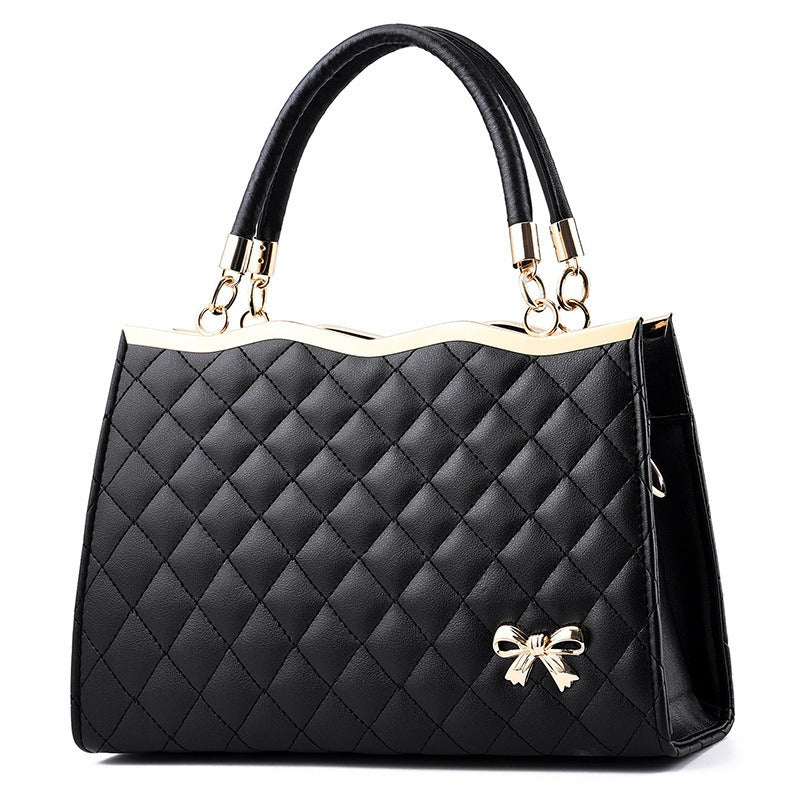 Embroidered Lingge Women's Handbag Foreign Trade Large Bag Single Shoulder Crossbody Bag