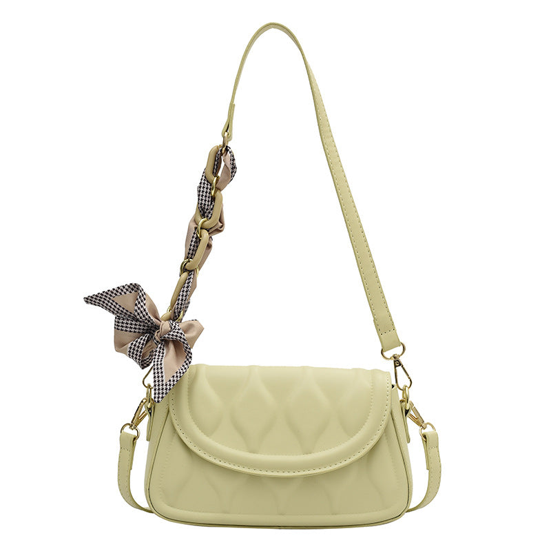 New Bag Shoulder Small Square Bag PU Texture Bag Women's Small Fresh Chain Messenger Bag Trendy Underarm Bag-AURA REGALIA 