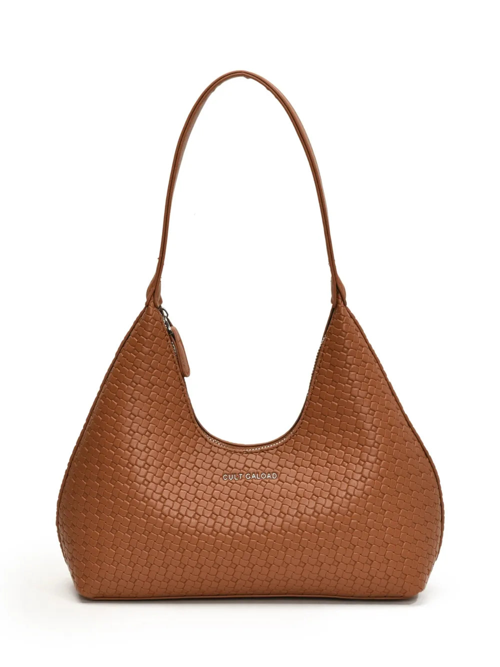 Texture PU Leather Shoulder Bag-AURA REGALIA 
