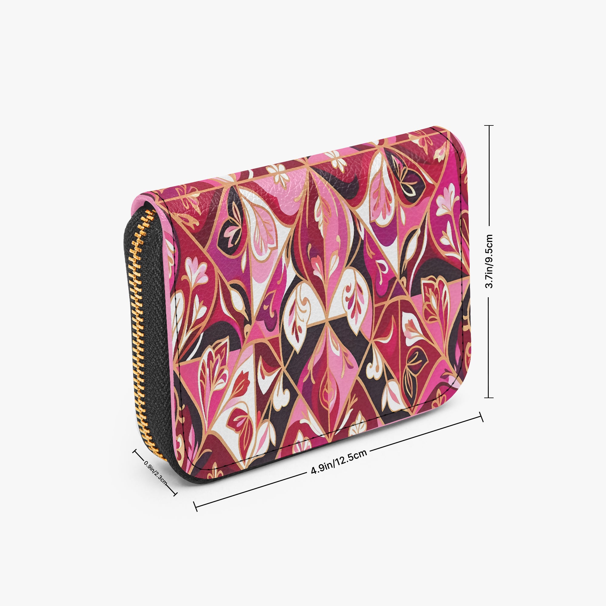 Queen of Hearts Bifold Zipper Wallet | Aura Regalia-AURA REGALIA 