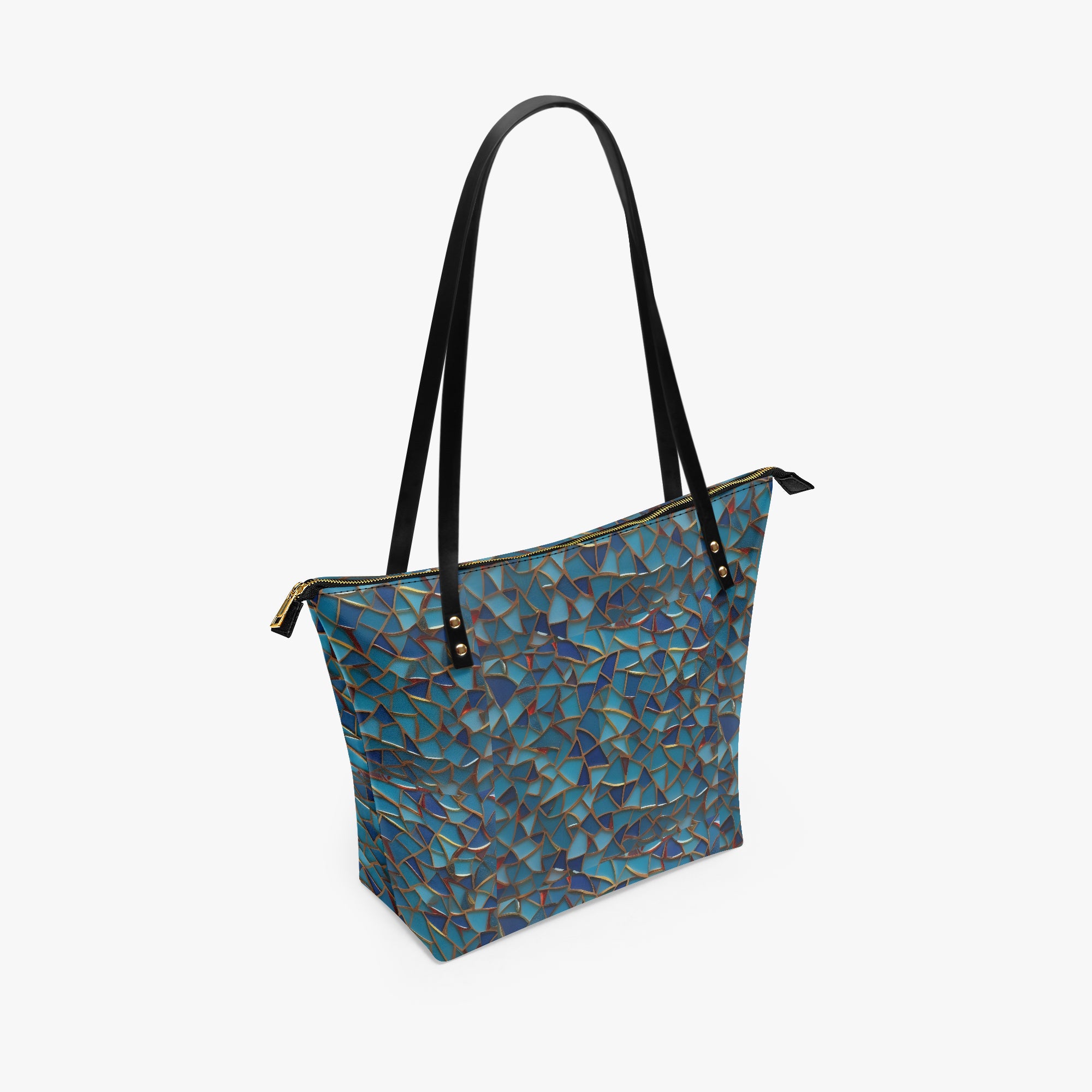 Stained Glass Roomy PU Tote Bag | Aura Regalia-AURA REGALIA 