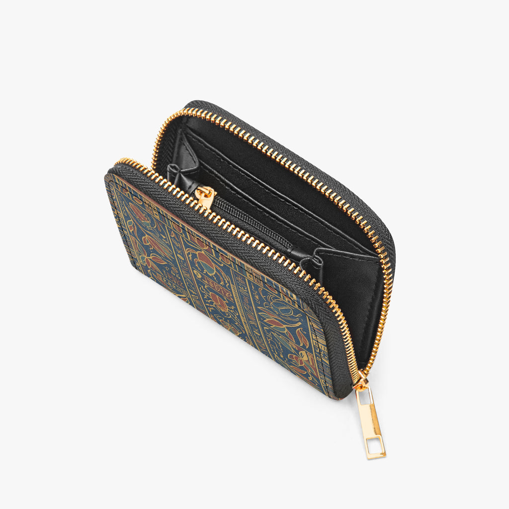 Cleopatra Bifold Zipper Wallet | Aura Regalia-AURA REGALIA 