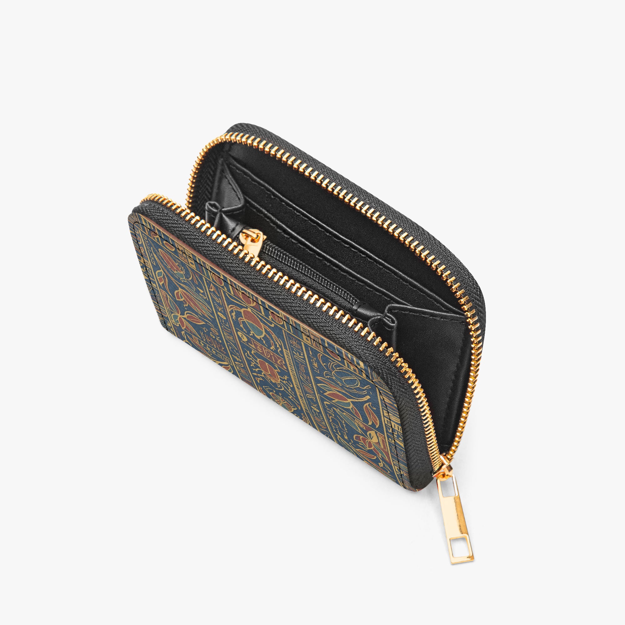Cleopatra Bifold Zipper Wallet | Aura Regalia-AURA REGALIA 