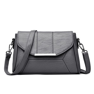 Soft Crossbody Bags For Women Pu Leather Handbags Designer Women Shoulder Bags High Quality Solid Women Messenger Bags-AURA REGALIA 